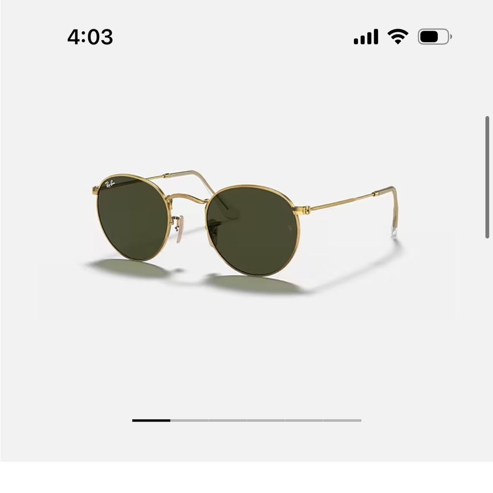 Ray Ban Round Metal Sunglasses - Polished Green
